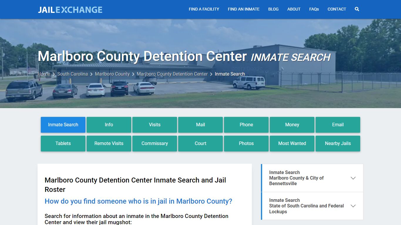 Marlboro County Detention Center Inmate Search - Jail Exchange